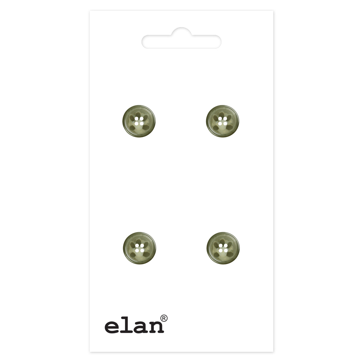 ELAN 4 Hole Button 15 mm (5/8 in), 4 Count