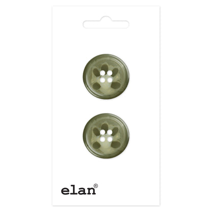 ELAN 4-Hole Button — 28 mm (1 1/8 in.) — 2 Count - packaged product view