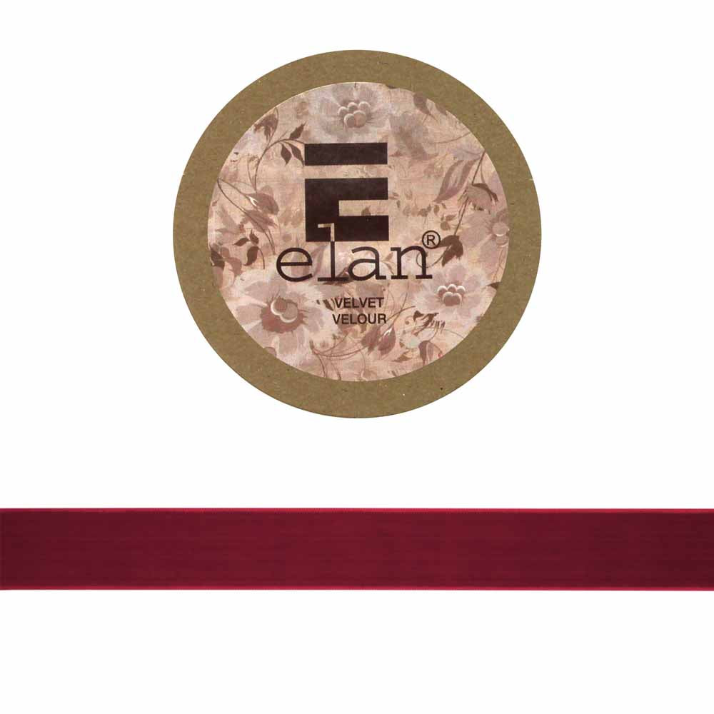 ELAN Velvet Ribbon 25mm x 2m - Wine
