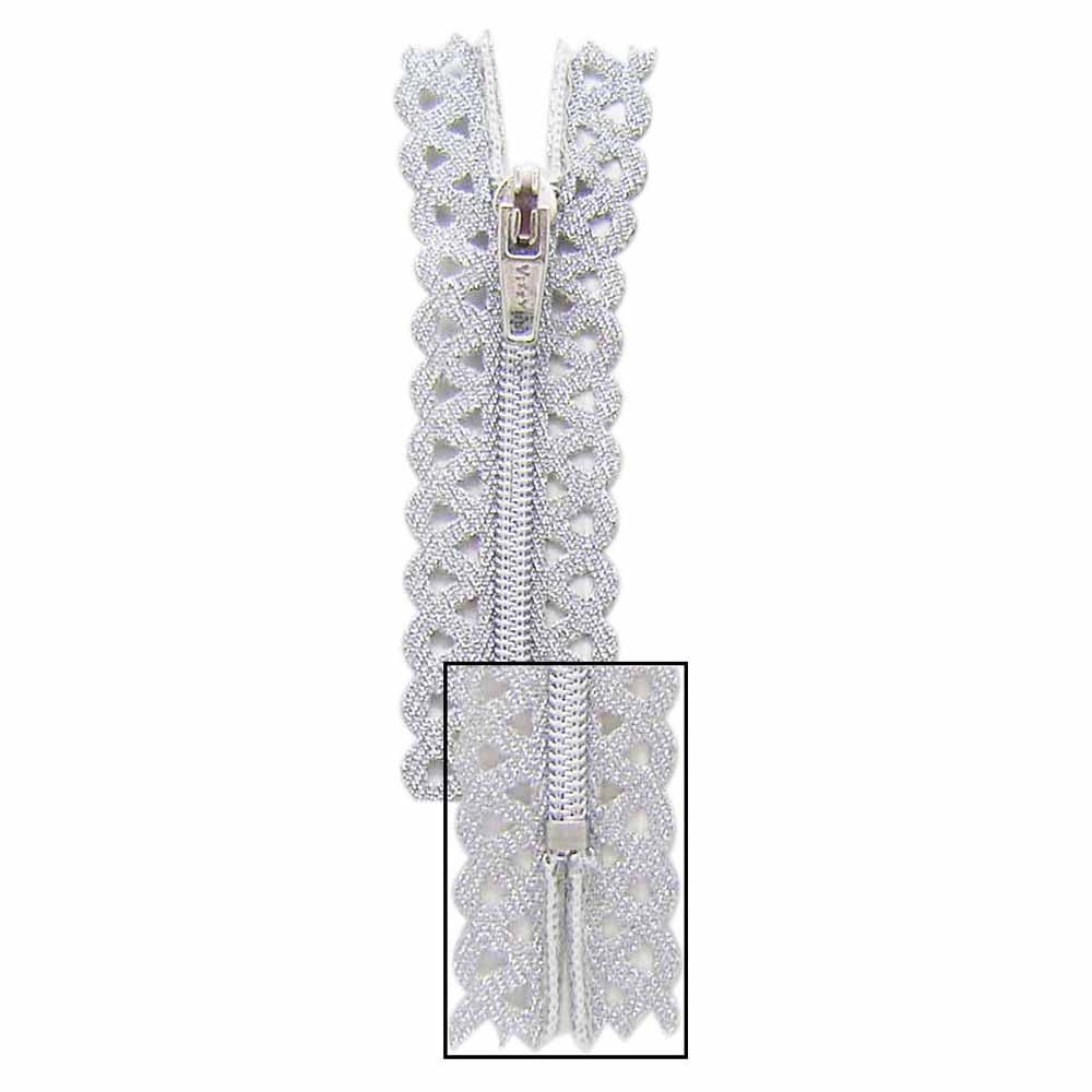 VIZZY Metallic Closed-End Zipper 30 cm (12 in) Metallic Silver 1725