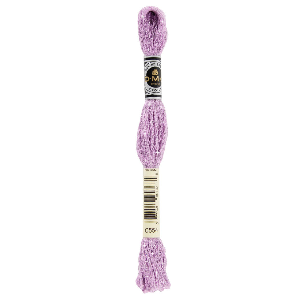 DMC Mouliné Étoile Shimmer Embroidery Floss, 8 m - C554 Light Violet