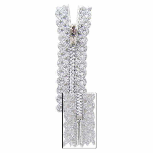 VIZZY Metallic Closed End Zipper 45 cm (18 in.) - Metallic Silver - 1725