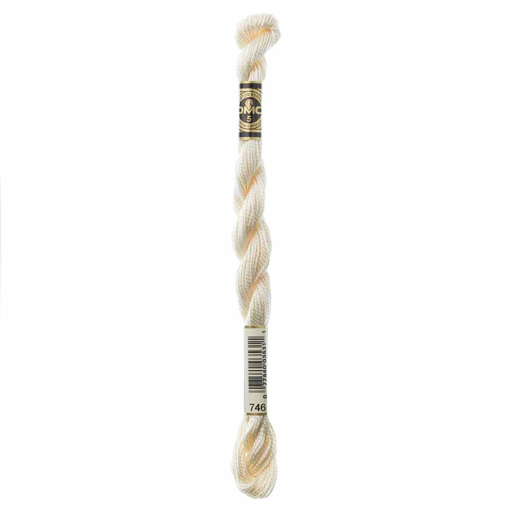 DMC Pearl Cotton Size 5 thread, Colour 746, 25 m (27.3 yd)