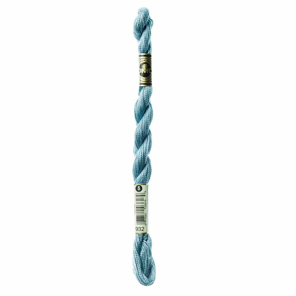 DMC Pearl Cotton Size 5 thread, Colour 932, 25 m (27.3 yd)