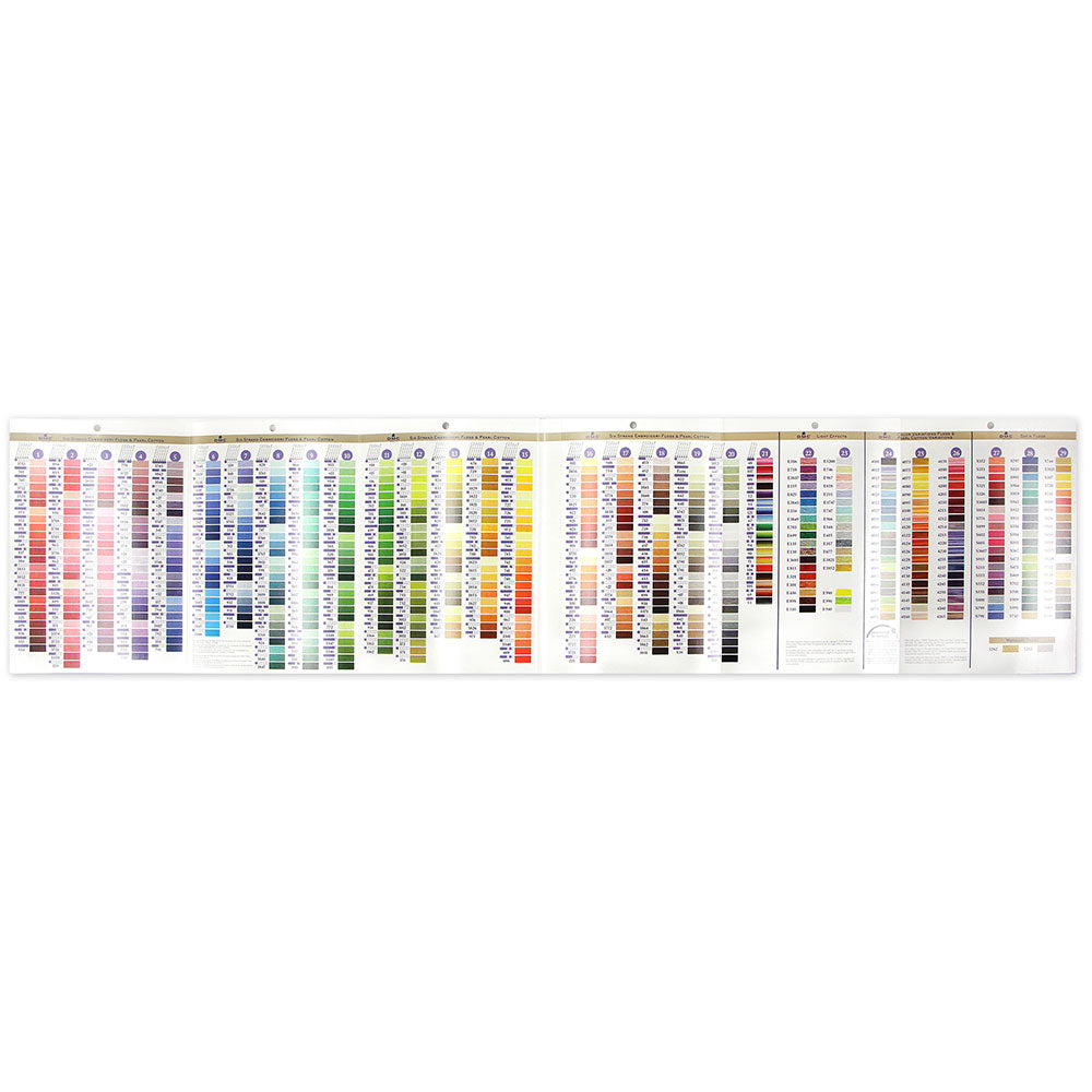DMC Printed Colour Card For Mouliné Floss & Specialty Threads