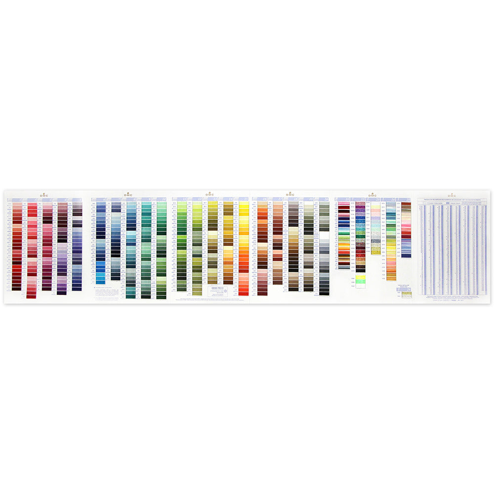 DMC Threaded Colour Card With Real Floss Samples