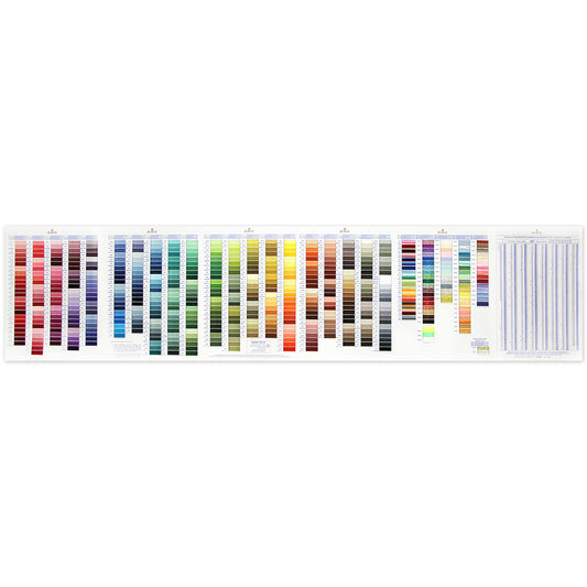 DMC Threaded Colour Card With Real Floss Samples