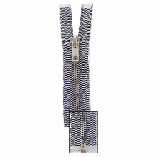 VIZZY Denim Separating Zipper 80cm (32in) Dark Blue - 1726
