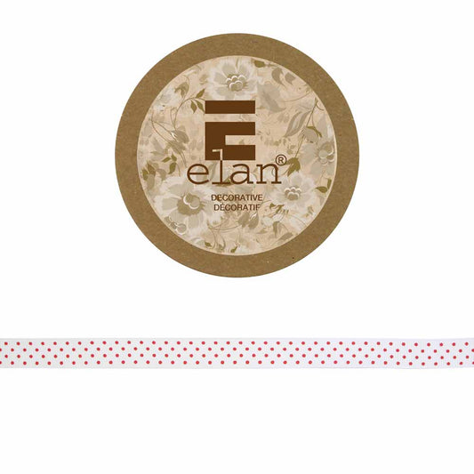 ELAN Red Polka Dot Ribbon 16mm x 5m