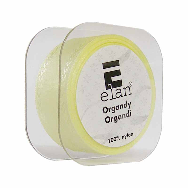 ELAN Taffeta with Chevron Stripes Ribbon 25mm x 5m - Yellow