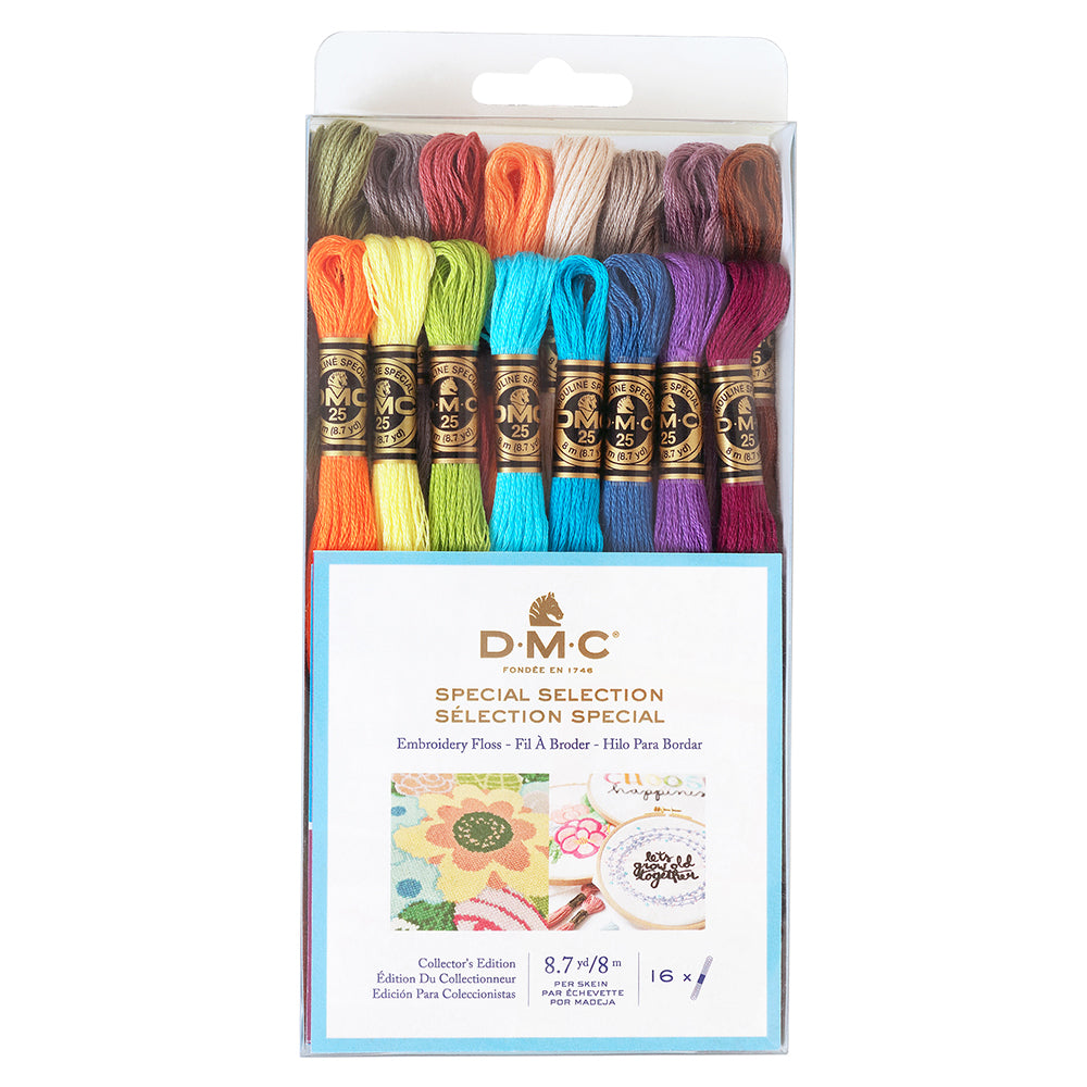 DMC Embroidery Floss Special Selection pack, 16 assorted skeins