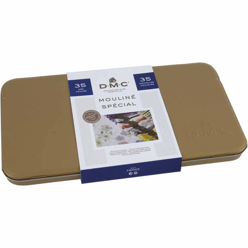 DMC Embroidery Floss Collector’S Tin, 35 New Colours, Matte Gold