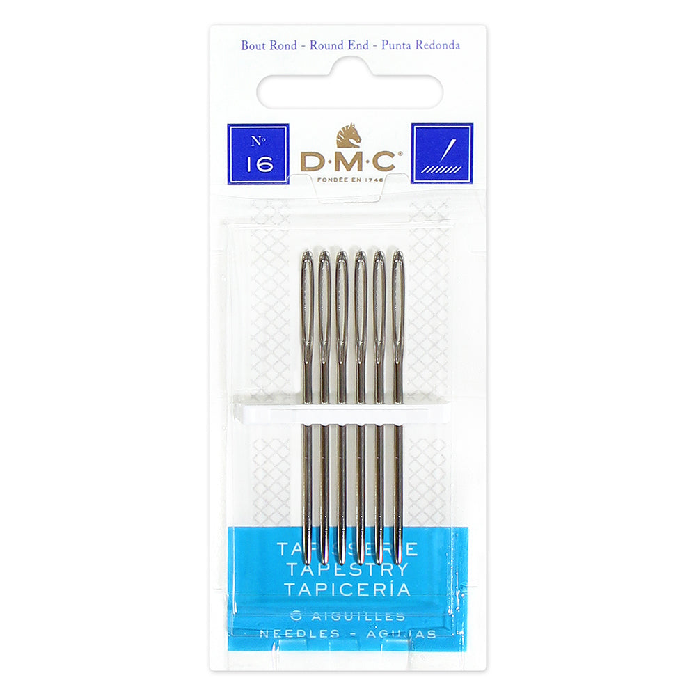 DMC Tapestry Needles, Size 16, 6 Pack, Nickel-Plated Steel