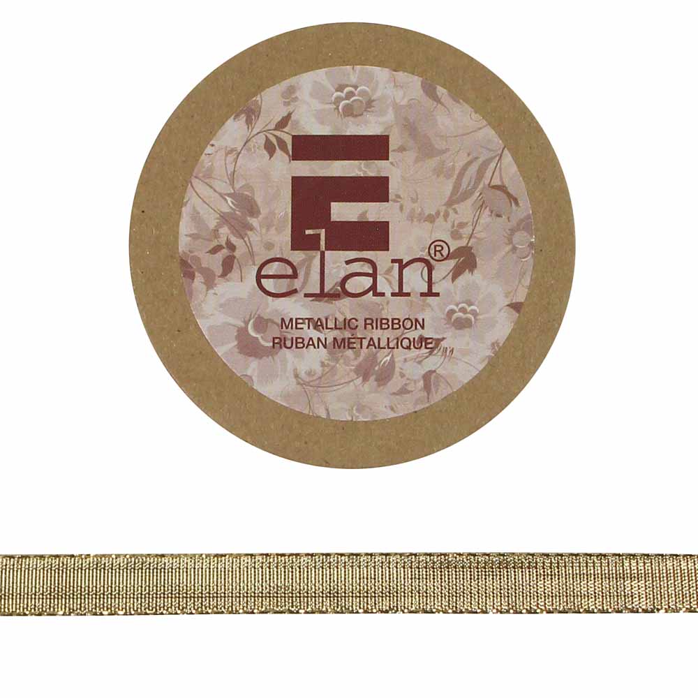 ELAN Decorative Metallic Ribbon 9mm x 5m - Gold