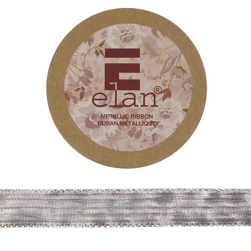 ELAN Decorative Metallic Ribbon 18mm x 5m - Silver