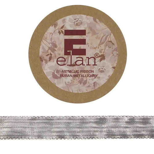 ELAN Decorative Metallic Ribbon 18mm x 5m - Silver
