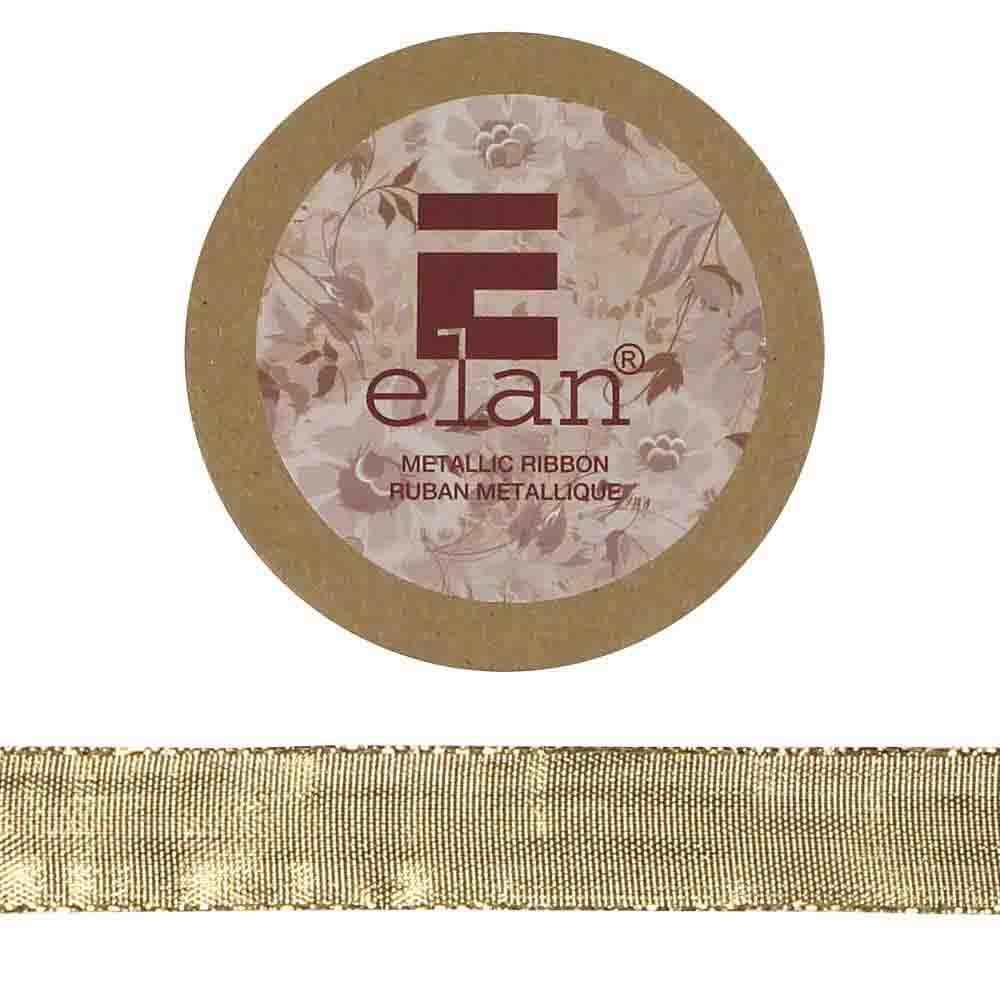 ELAN Decorative Metallic Ribbon 18mm x 5m - Gold