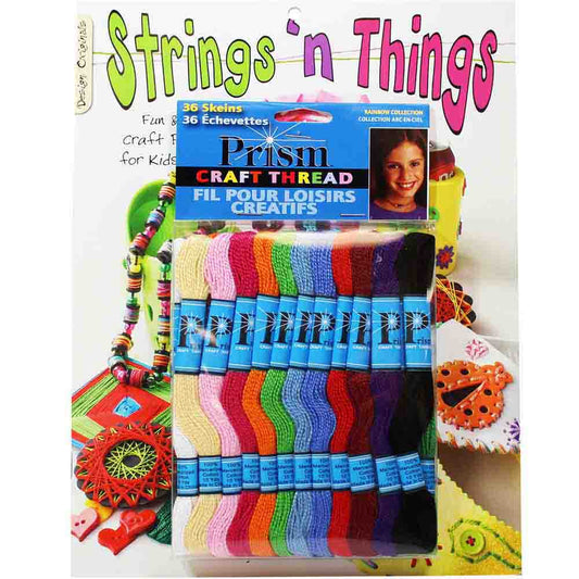 DMC Strings 'N Things Craft Book With PRISM Floss Pack