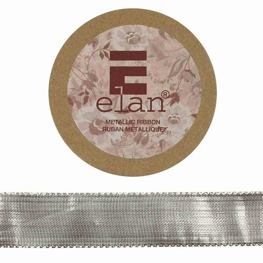 ELAN Decorative Metallic Ribbon 25mm x 5m - Silver