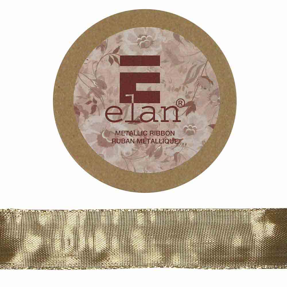 ELAN Decorative Metallic Ribbon 25mm x 5m - Gold