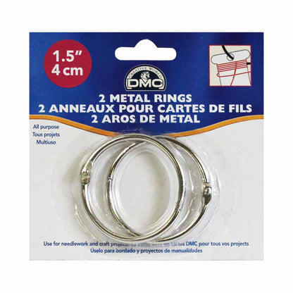 DMC Metal Craft Rings Hinged 1.5 In 2 Pack