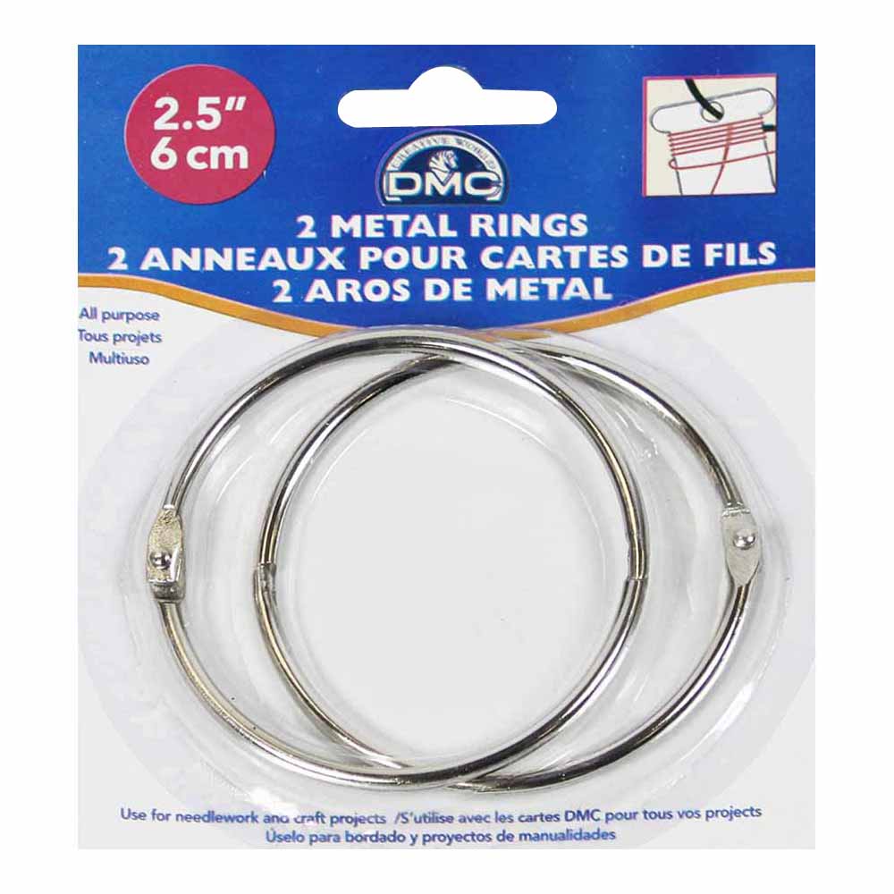 DMC Metal Craft Rings Hinged 2.5 In 2 Pack