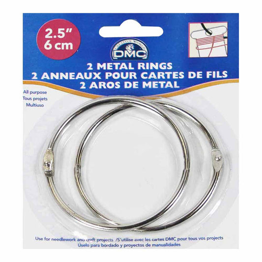DMC hinged metal craft rings, 6.35 cm (2.5 in.), 2-pack