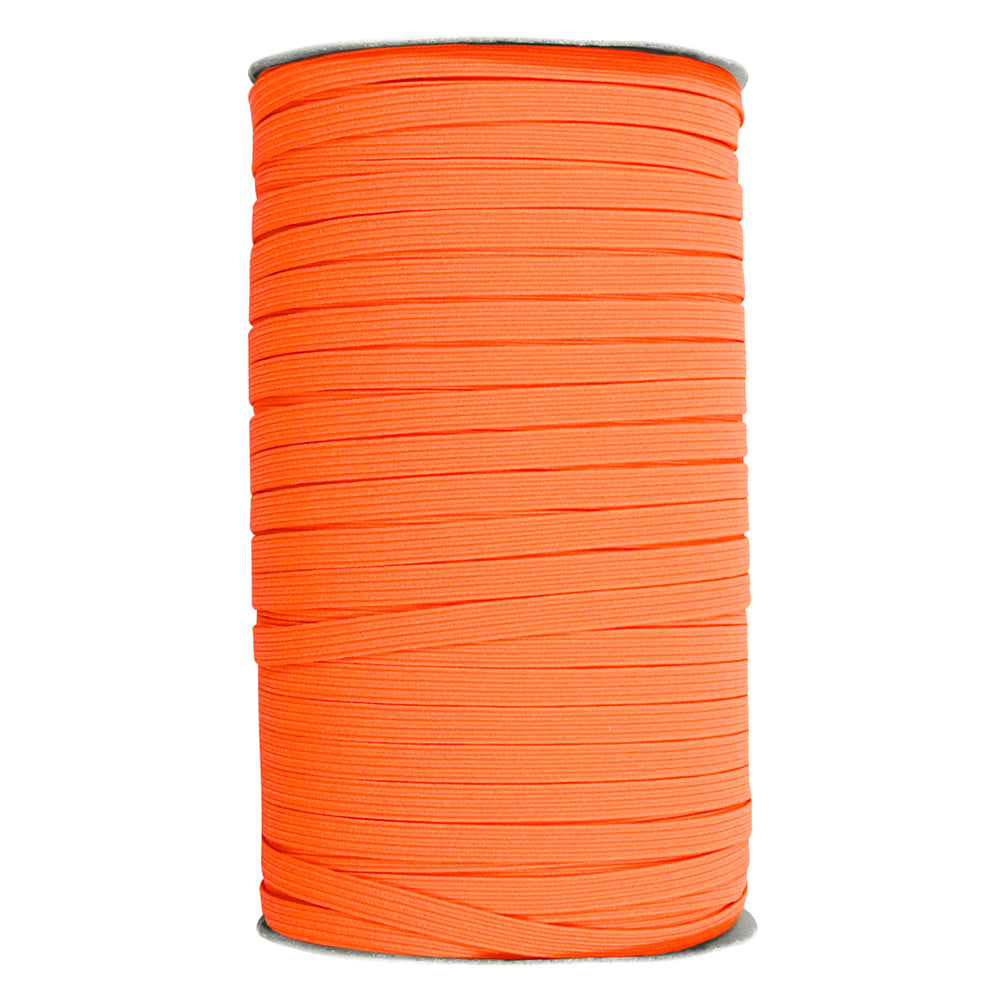 UNIQUE Braided Elastic 6mm (1/4") × 130m Roll - Orange