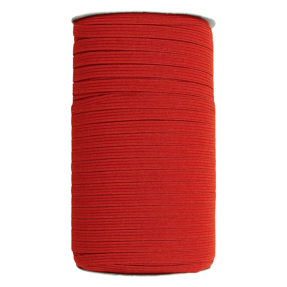 UNIQUE Braided Elastic 6mm (1/4") × 130m Roll - Scarlet