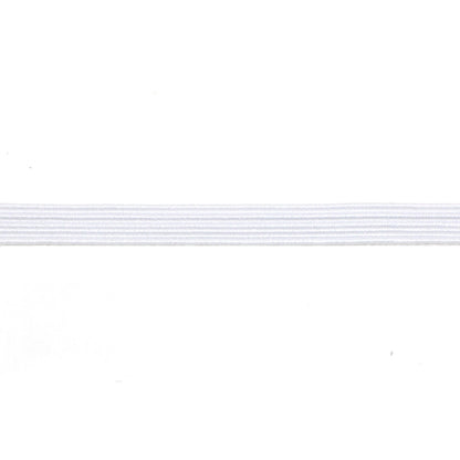 UNIQUE Braided Elastic 6mm (1/4") × 180m Roll - White