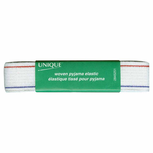 UNIQUE Pyjama Elastic – 25 mm × 0.9 m – White