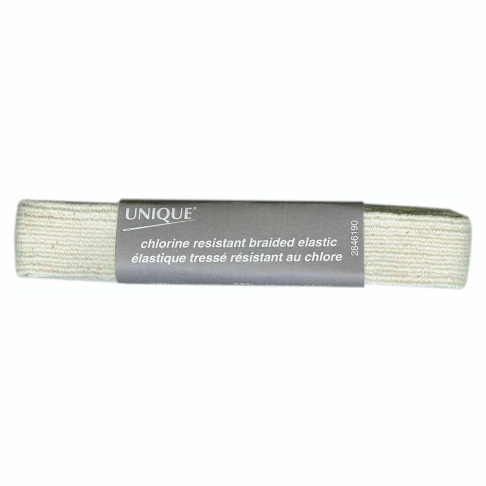 UNIQUE Chlorine‑Resistant Braided Elastic – 19mm x 0.9m – Natural