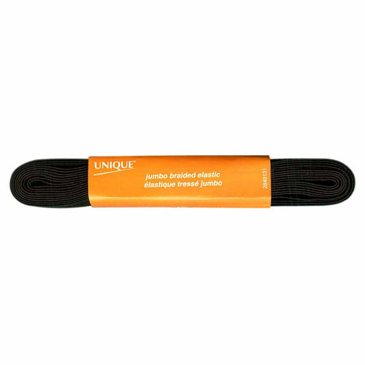 UNIQUE Jumbo Braided Elastic – 13 mm × 3.20 m – Black
