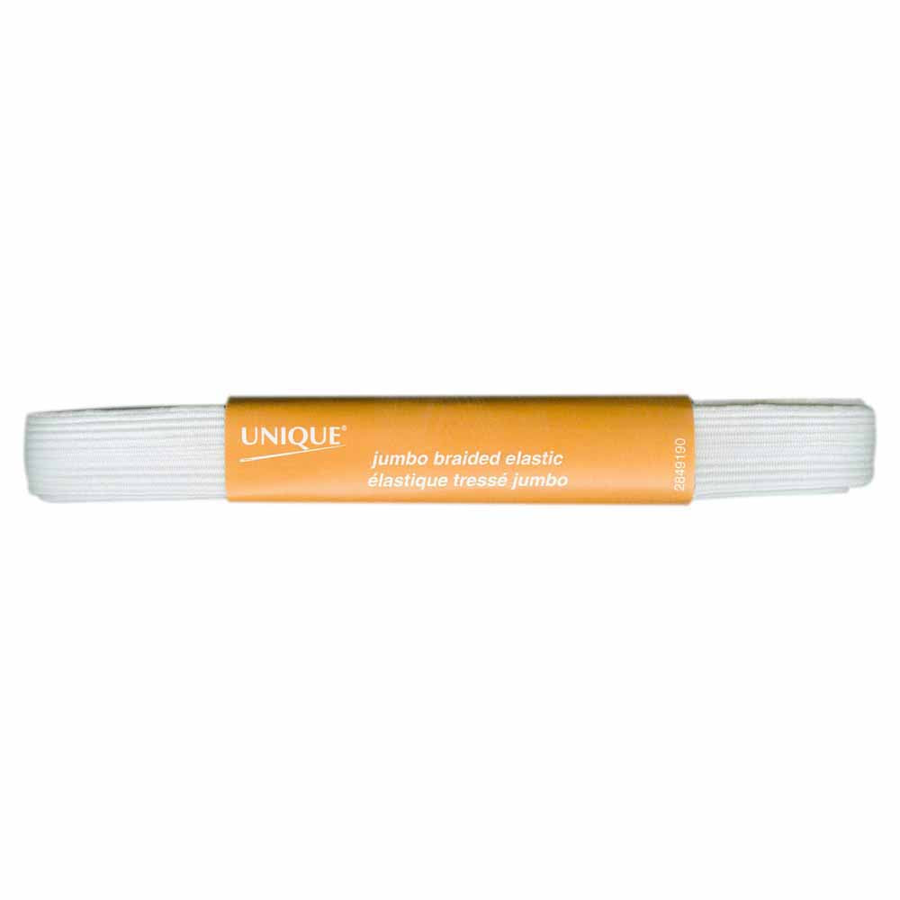 UNIQUE Jumbo Braided Elastic – 19 mm × 2.30 m – White