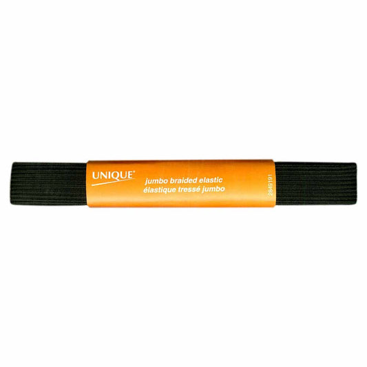 UNIQUE Jumbo Braided Elastic – 19 mm × 2.00 m – Black