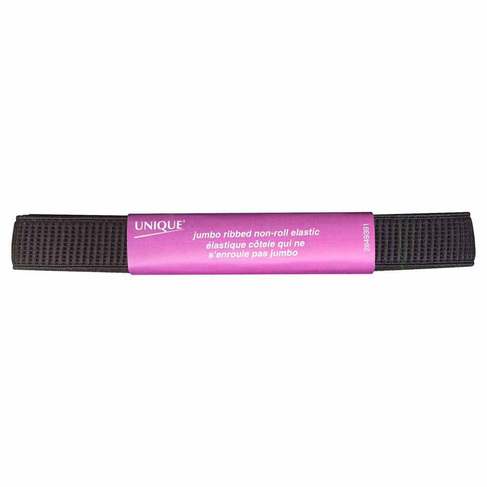 UNIQUE Jumbo Ribbed Elastic – 19mm x 1.8m – Black