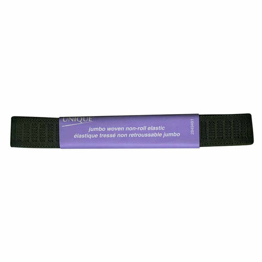 UNIQUE Jumbo Woven Non‑Roll Elastic – 19mm x 2.1m – Black