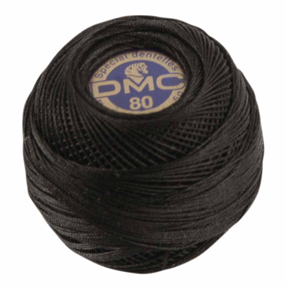DMC Fil À Dentelle Tatting Thread Shiny 90 m Colour Noir