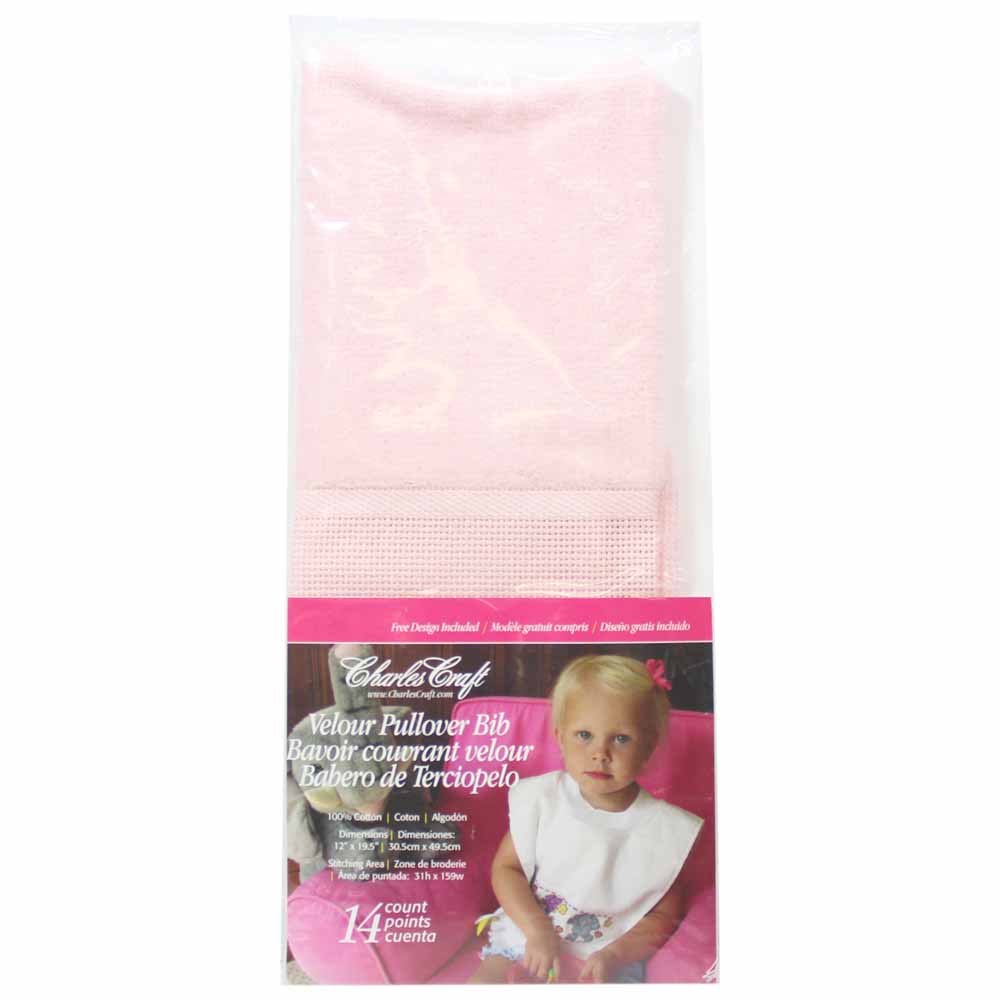 DMC CHARLES CRAFT Toddler Pullover Bib - Light Pink