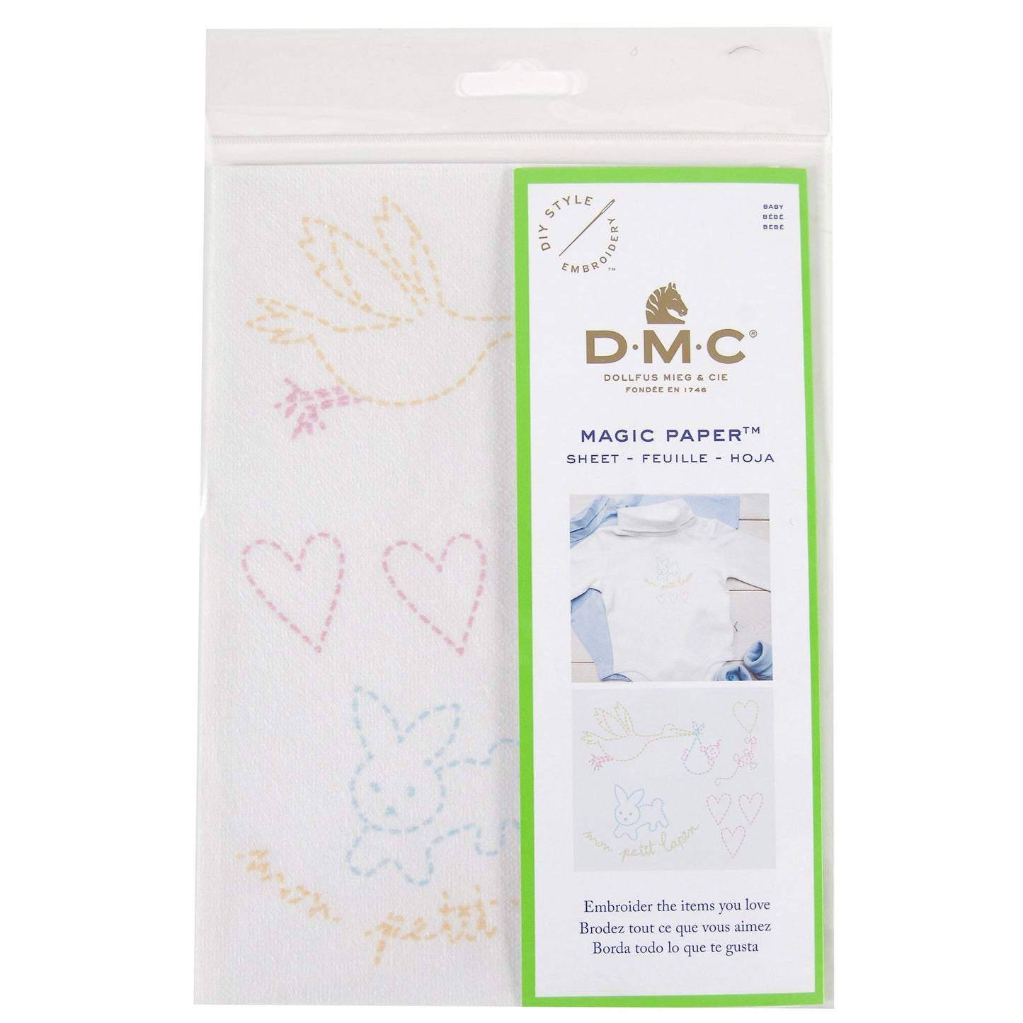 DMC Baby Collection Embroidery Magic Paper Transfer Sheet