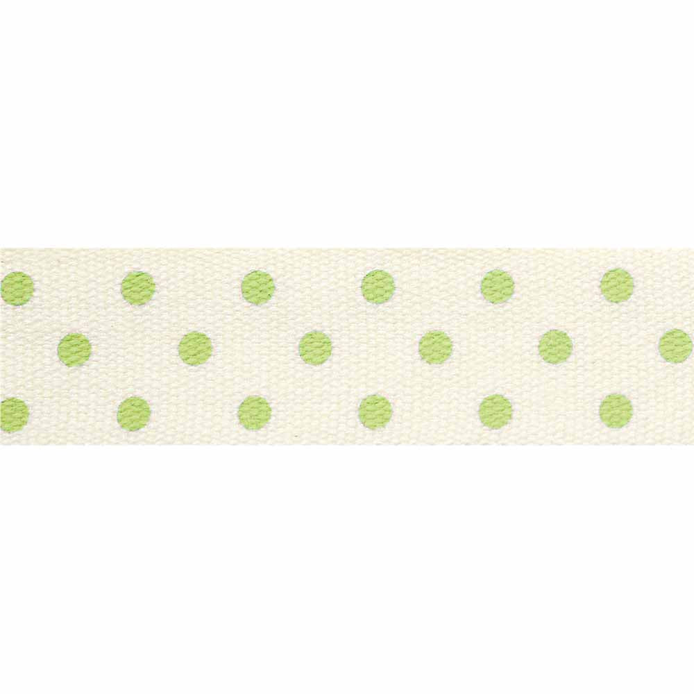 ELAN Cotton Trim 15mm x 5m - Green Dot