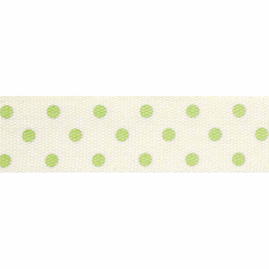 ELAN Cotton Trim 15mm x 5m - Green Dot