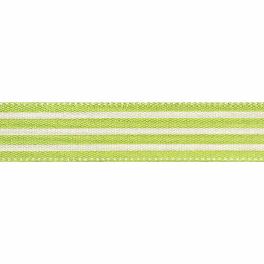 ELAN Cotton Trim 15mm x 5m - Green Stripe