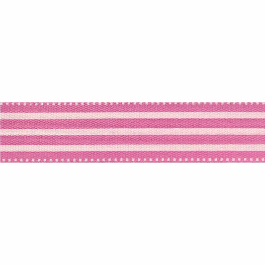 ELAN Cotton Trim 15mm x 5m - Pink Stripe