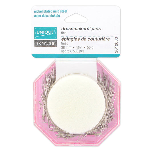 UNIQUE Dressmaker Pins – Fine – 38 mm (1 1/2 in) – 50 g