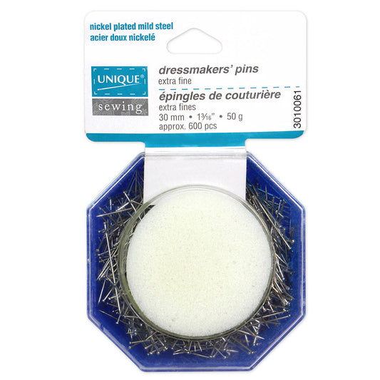 UNIQUE Dressmaker Pins – X‑Fine – 30 mm (1 3/16 in) – 50 g