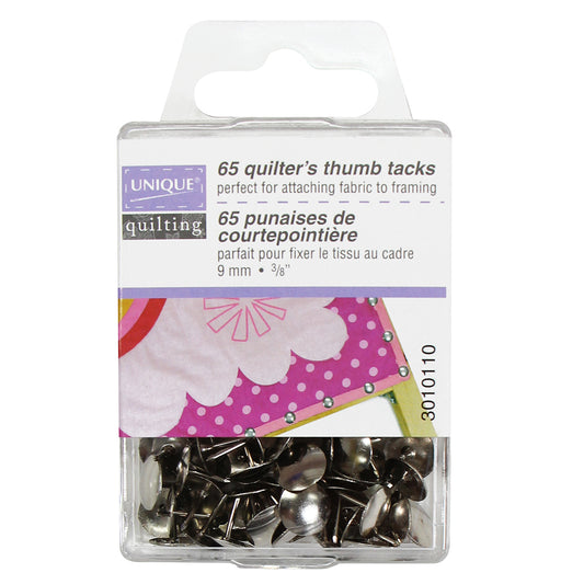 UNIQUE Quilters’ Thumb Tacks – 9mm (3/8 in) – 65pcs