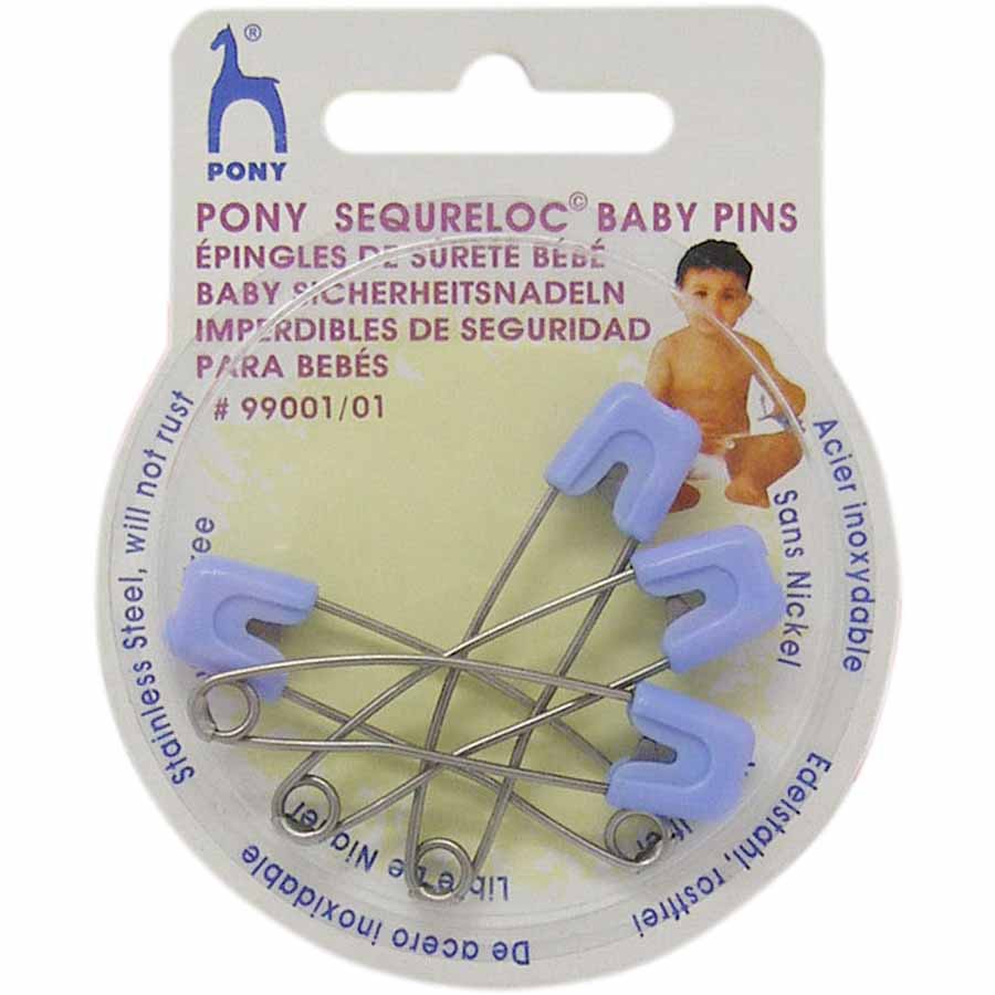 Unique Home SeQureloc Baby Safety Pins – 51 mm (2") Size 3 – Blue – 4 pcs