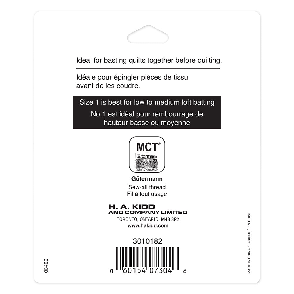 KLASSE Nickel Plated Steel Safety Pins 27 mm Size 1 200 Pack