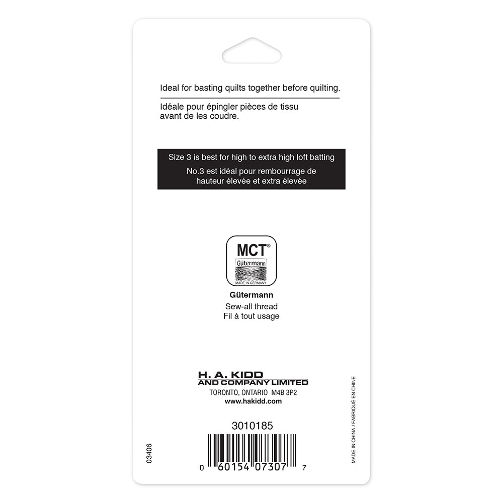 KLASSE Nickel Plated Steel Safety Pins 46 mm Size 3 30 Pack